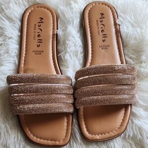 Mariella Women's Sandals w/Rose Gold Rhinestones